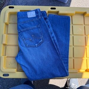 Ag Adriano Goldschmied Blue Straight Leg Jeans